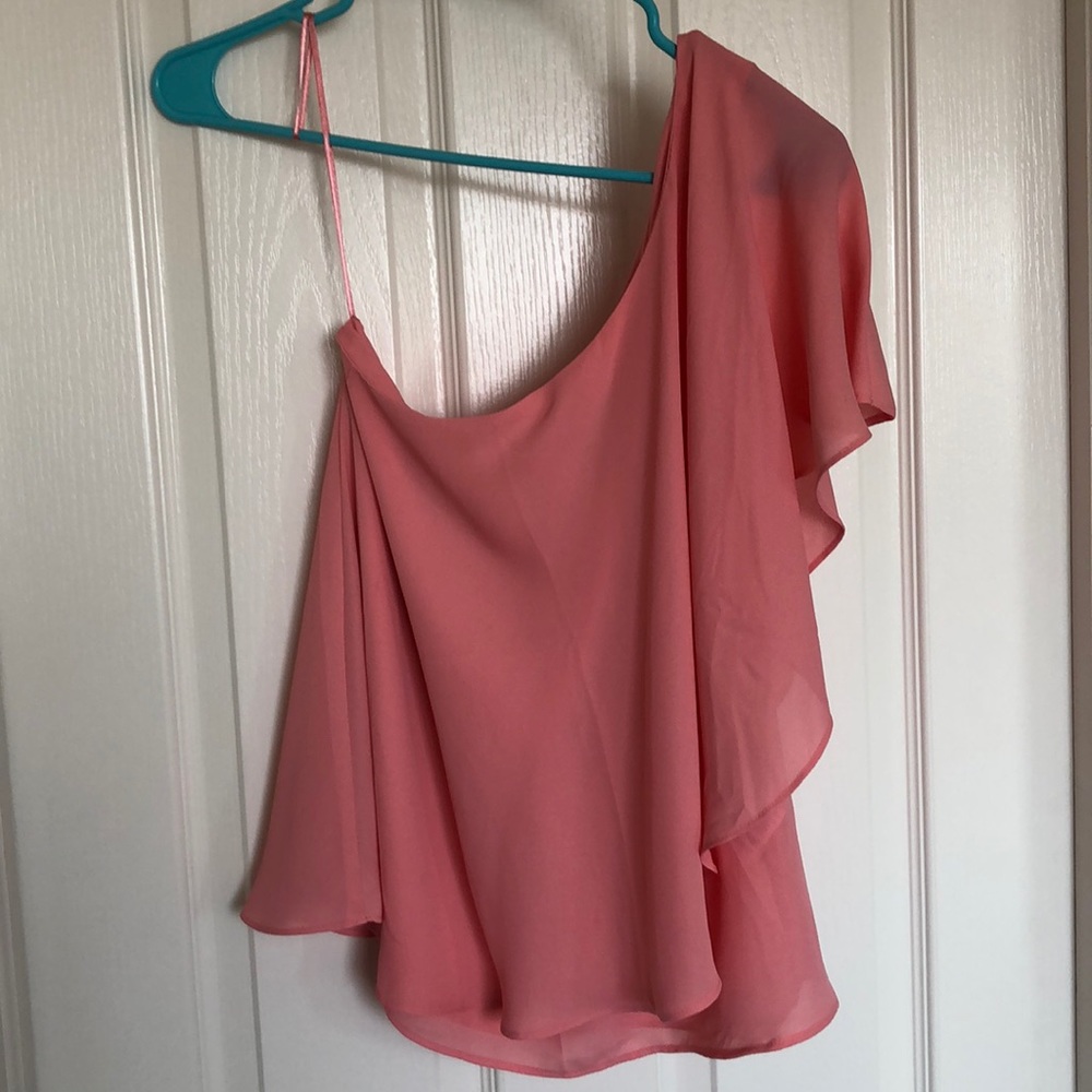 Banana republic top off one shoulder salmon color